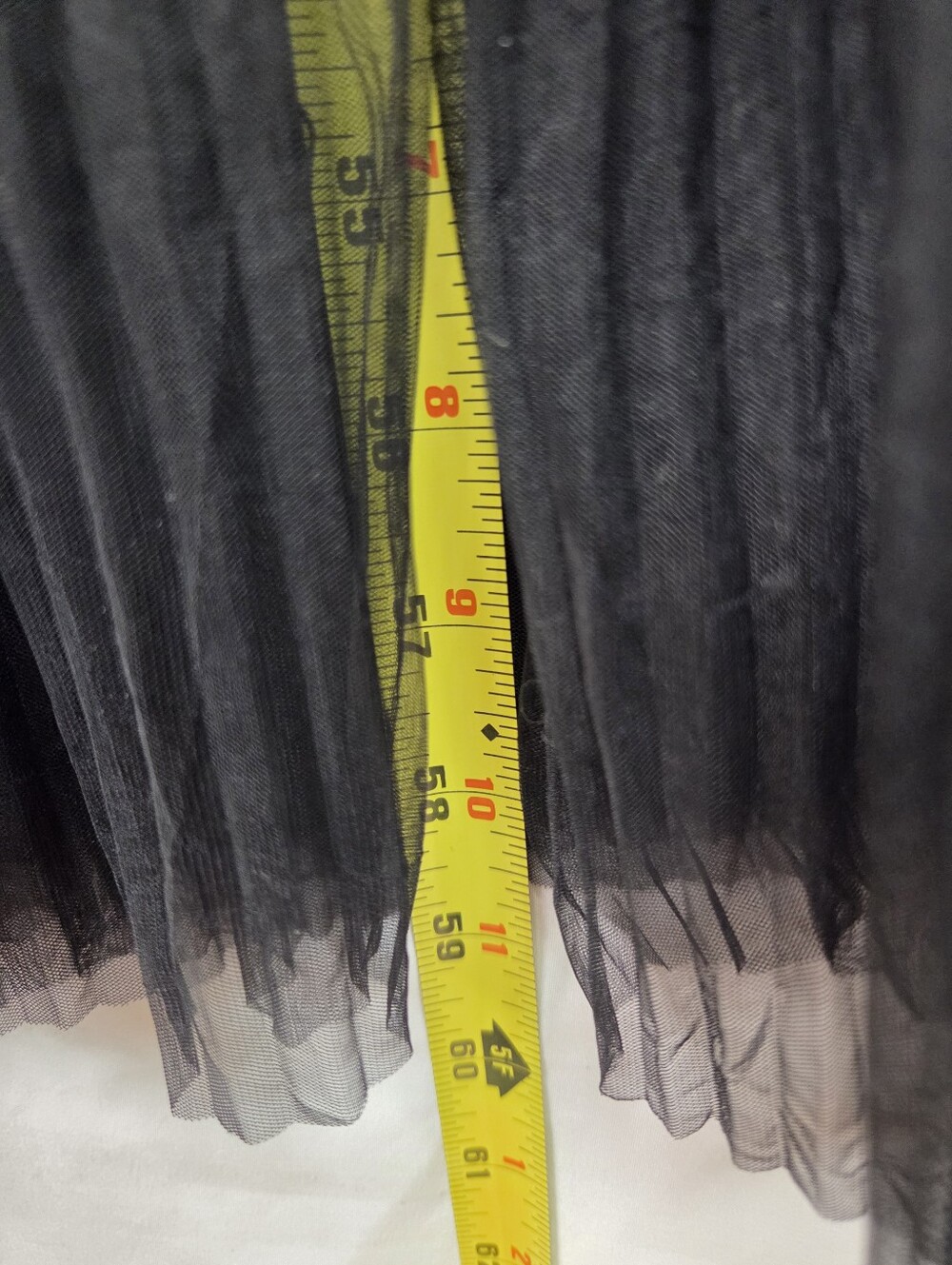 Alice + Olivia Deena Pleated Maxi Dress Black Sheer Tulle Pleated Gown Size 6 - Picture 11 of 15